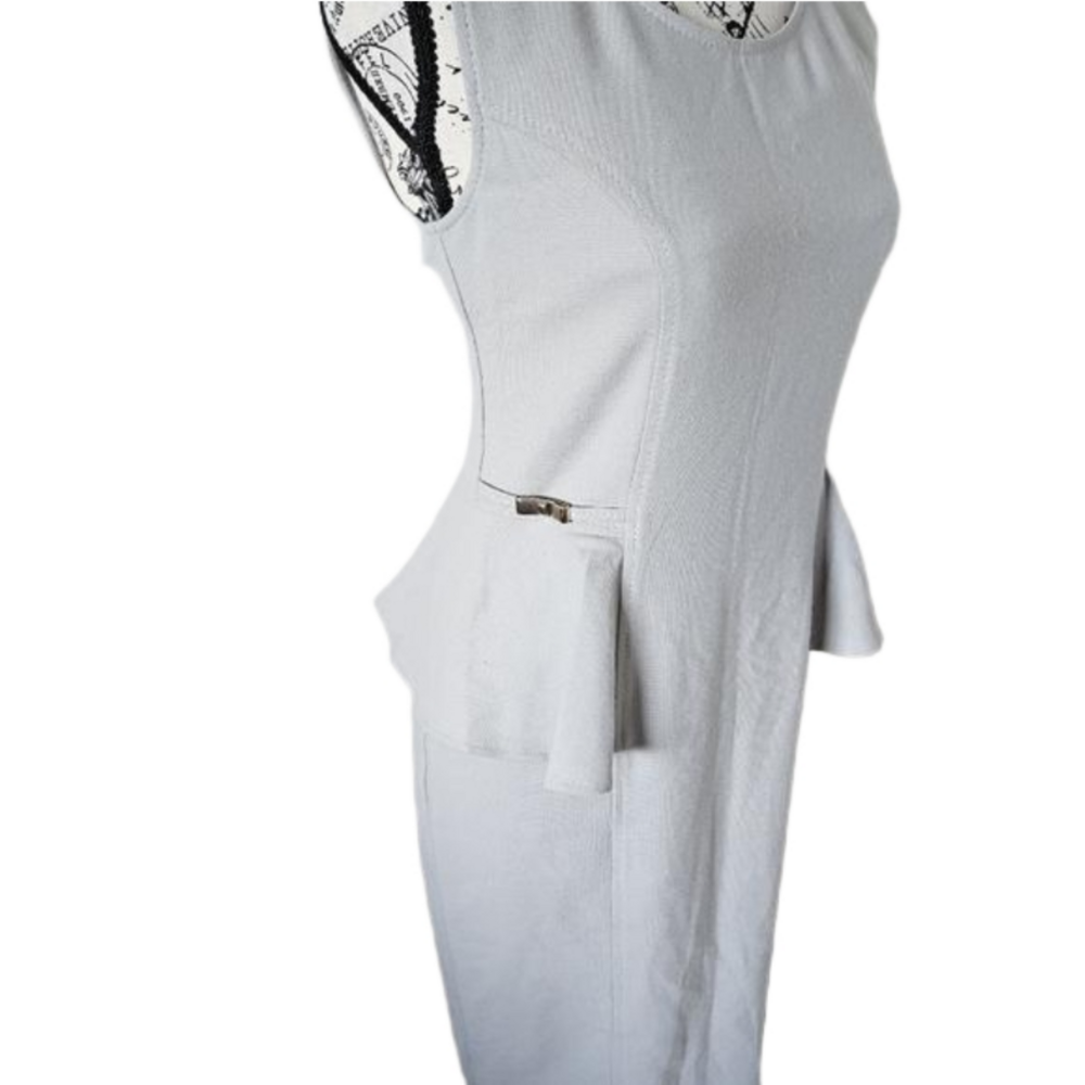 ๐จ๐ต Nathalie Chaize pencil midi dress beige size 36 EU ๐จ๐ต - Picture 9 of 10